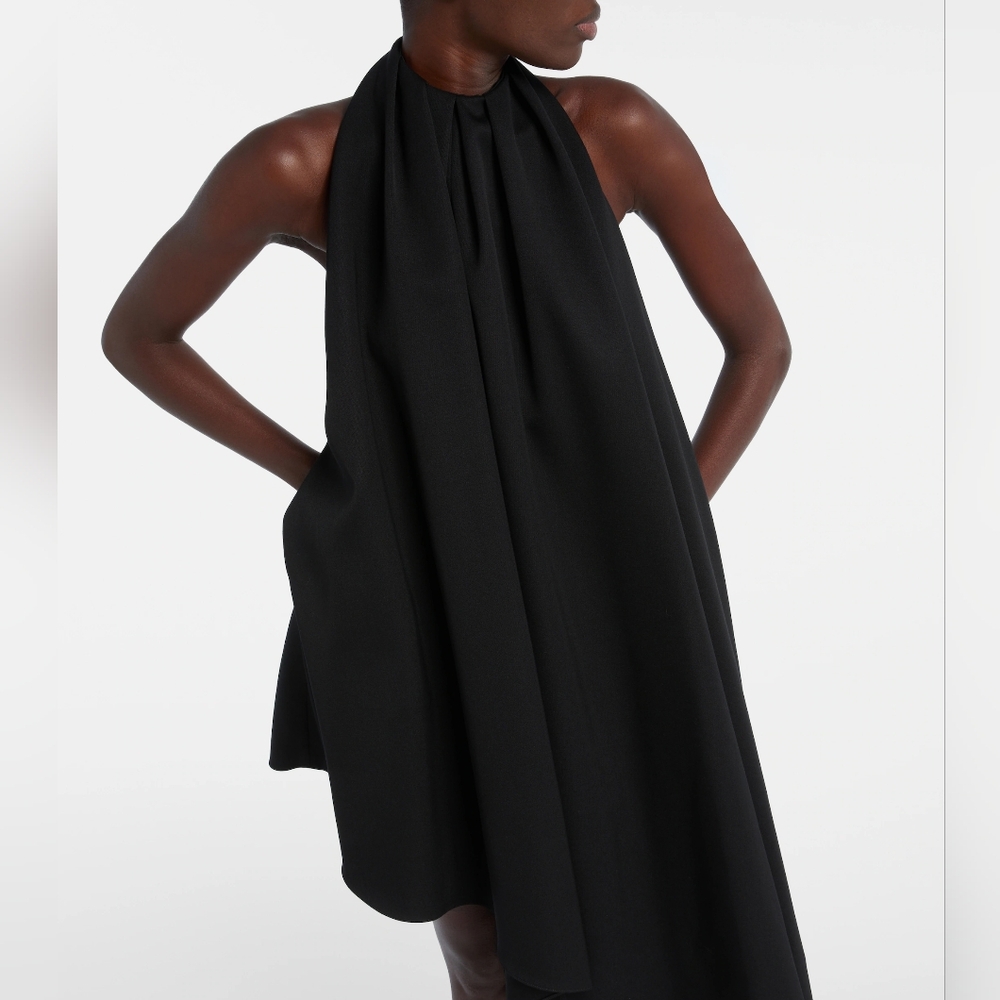 GIVENCHY Asymmetric Draped Sleeveless Wool Cocktail Dress FR 36 US 4 Org $3,450 - Picture 3 of 16
